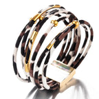 Ethnic Multi-Strand Leopard Bracelet 1