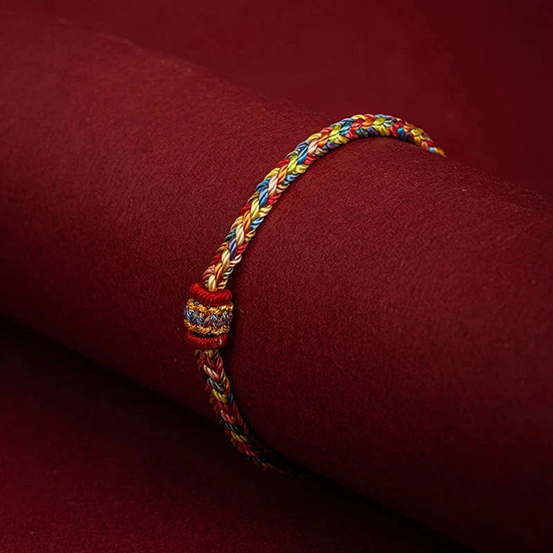 Multicoloured Tibetan Buddhist Curb Bracelet