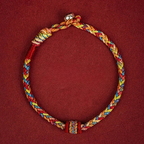 Multicoloured Tibetan Buddhist Curb Bracelet