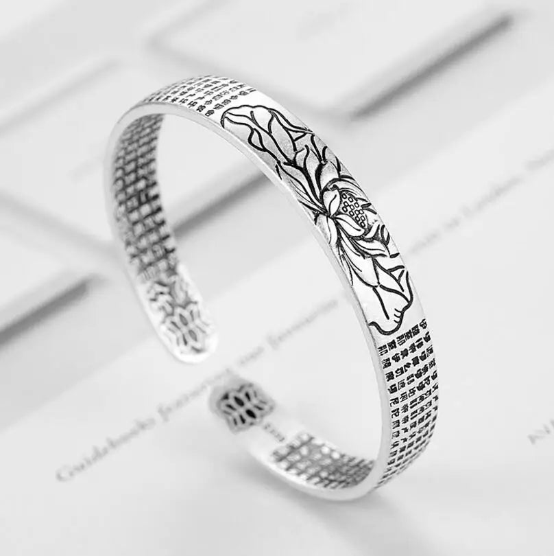 Buddhist Lotus Flower Bracelet for Women