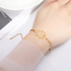 Women’s Lotus Flower Bracelet Gold