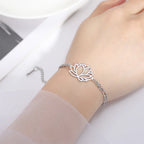 Women’s Lotus Flower Bracelet Silver