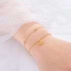 Women's Lotus Flower Bracelet Chain gold