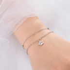 Women's Lotus Flower Bracelet Chain silver