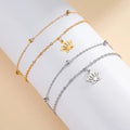 Women's Lotus Flower Bracelet Chain gold
