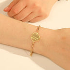 Bracelet Flower of Life Dawapara Mandala Chain Bracelet Gold