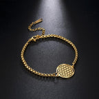 Bracelet Flower of Life Dawapara Mandala Chain Bracelet Gold