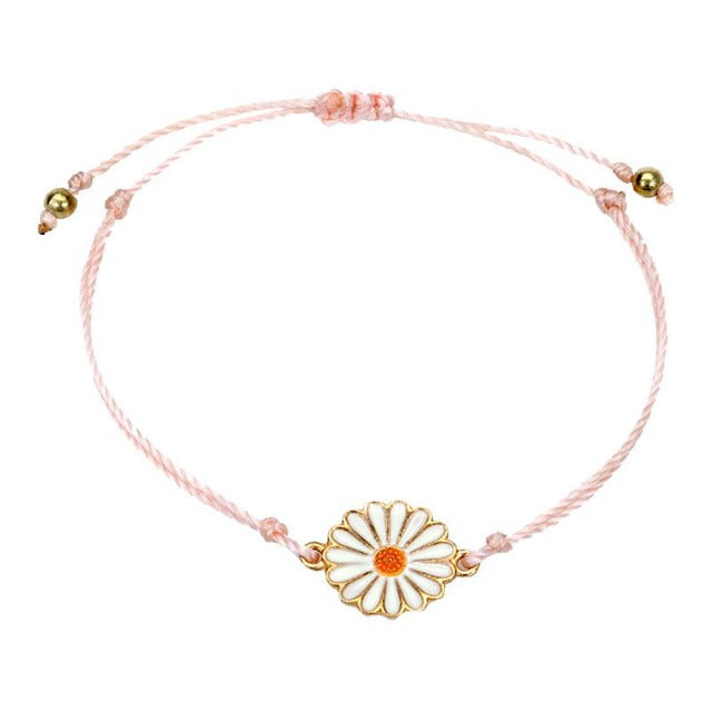 Pink Sunflower Bracelet