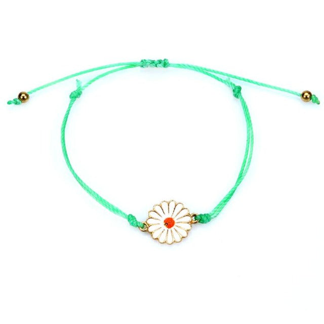 Green Sunflower Bracelet
