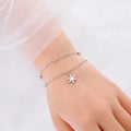 Snowflake Bracelet Winter Curb Chain Silver