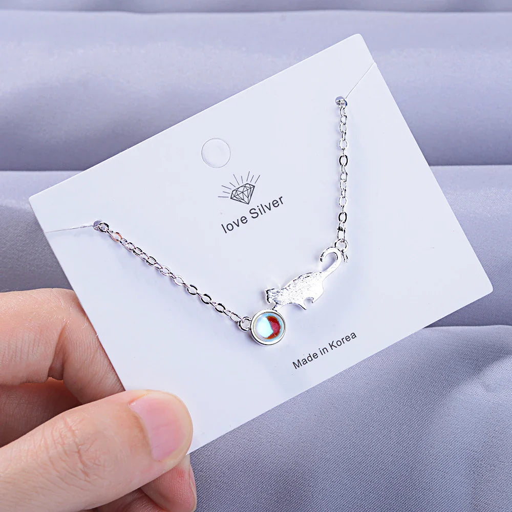 Playing Cat ID Bracelet in Silver