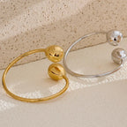 Water Drop Charm ID Bracelet Gold