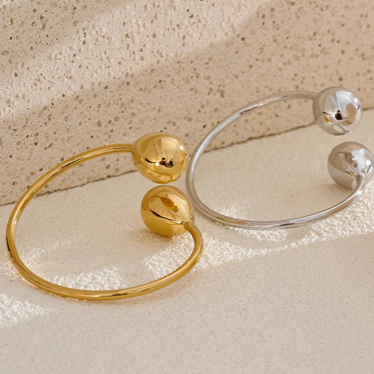 Water Drop Charm ID Bracelet Gold