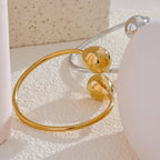 Water Drop Charm ID Bracelet Gold