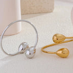 Water Drop Charm ID Bracelet Silver