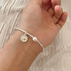 Retro-Style ID Bracelet with Pearl