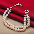 Retro-Style Beaded Curb Bracelet