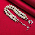 Retro-Style Beaded Curb Bracelet