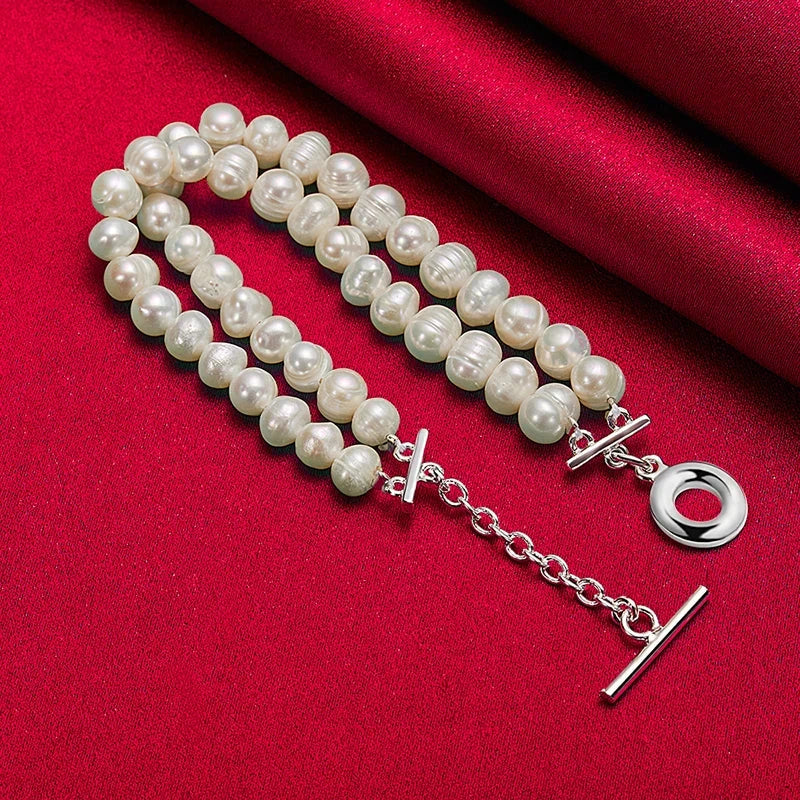 Retro-Style Beaded Curb Bracelet