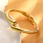 Thin Water Drop Chain Bracelet gold