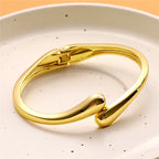 Thin Water Drop Chain Bracelet gold