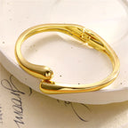 Thin Water Drop Chain Bracelet gold