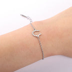 Bracelet / Horseshoe Bracelet Lucky Charm Silver