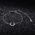 Bracelet / Horseshoe Bracelet Lucky Charm Silver