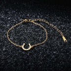 Bracelet / Horseshoe Bracelet Lucky Charm Gold