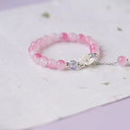 Crystal Flower ID Bracelet in Pink