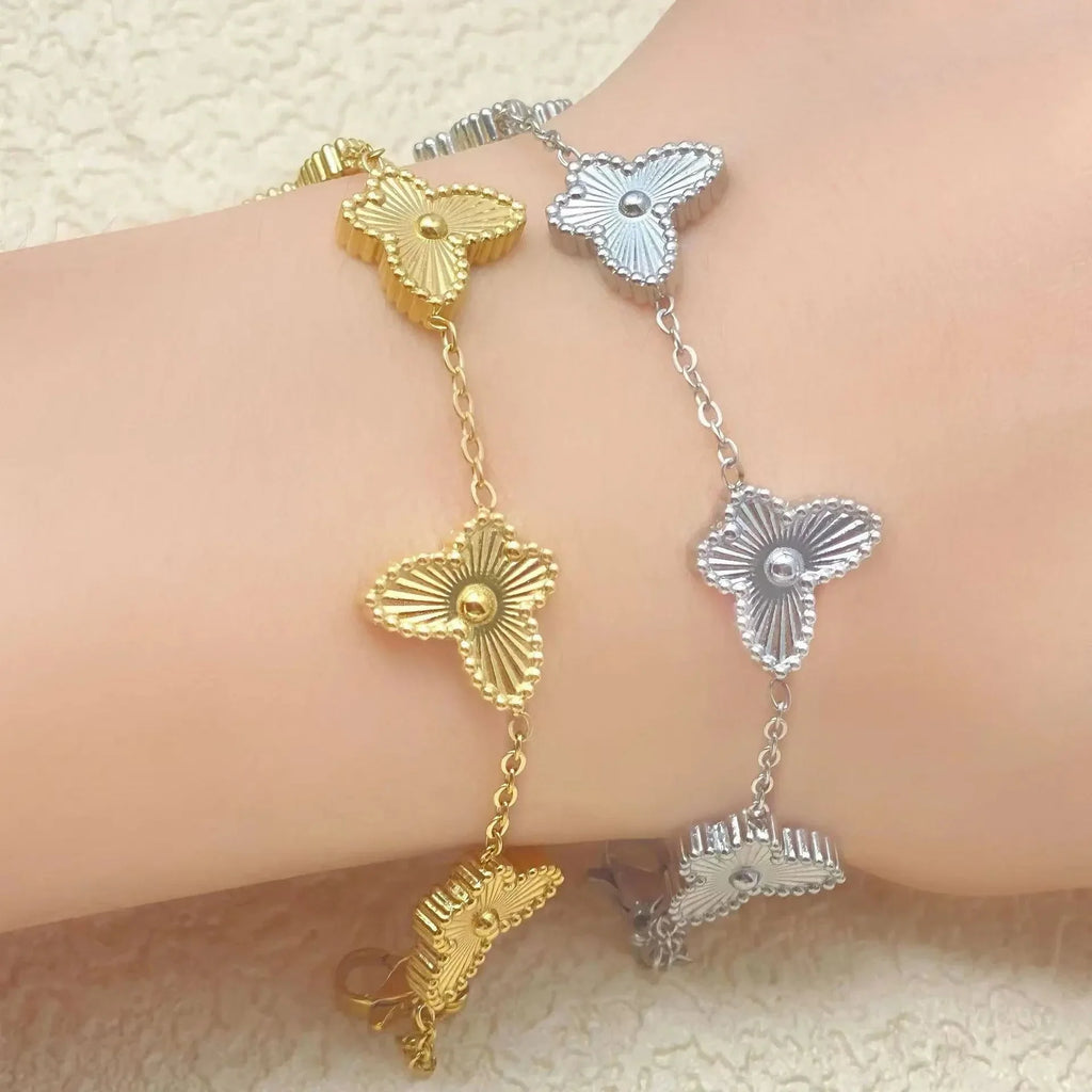 Bracelet Chain Bracelet 4 Petal Flowers