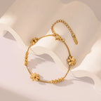 Daisy Flower Cuban Link Bracelet