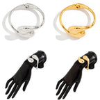 Asymmetric Large Water Drop Curb Bracelet gold