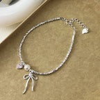 Bow Tie and Pearl ID Bracelet