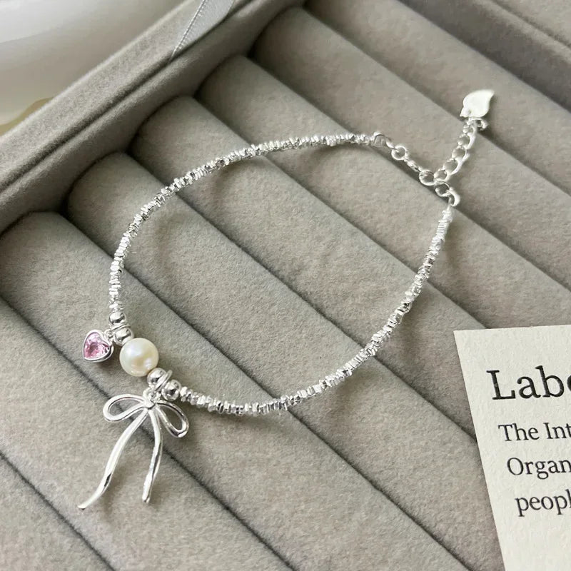 Bow Tie and Pearl ID Bracelet