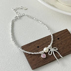 Bow Tie and Pearl ID Bracelet