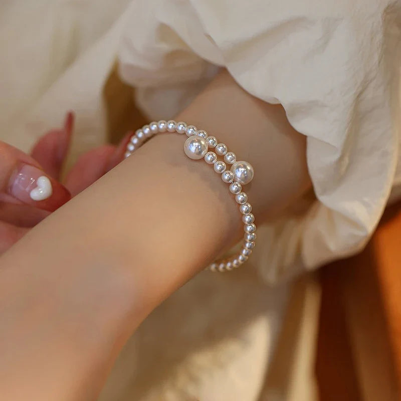 Women's Pearl Curb Bracelet