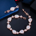 Water Drop Bracelet in Rose Gold Zircon