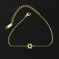 Hexagram Star of David Judaism Bracelet in gold