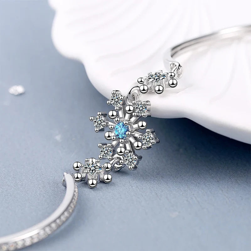Women's Silver Snowflake Winter Bracelet