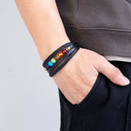 7 Chakras Leather Men's Bracelet