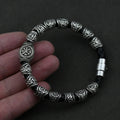 Men's Viking Bracelet with Nordic Runes Silver