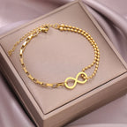 Gold or Silver Infinity Bracelet gold