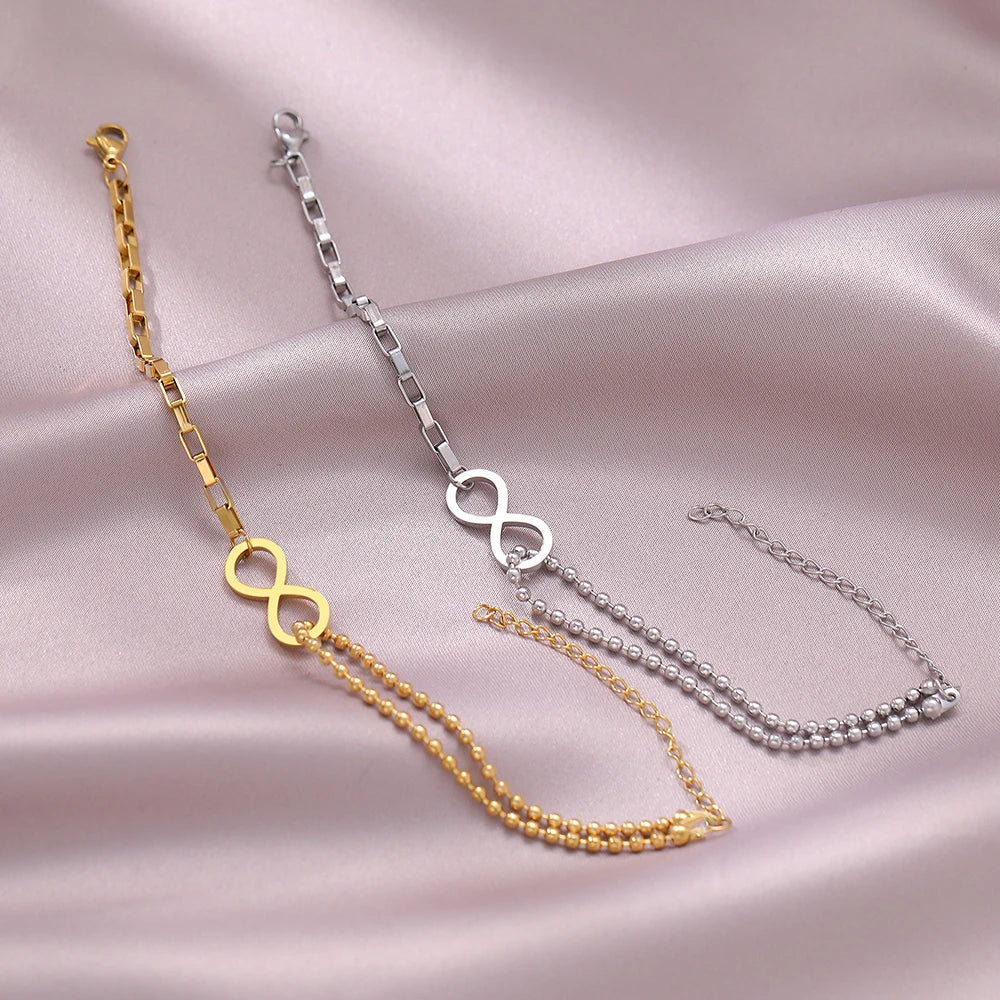 Gold or Silver Infinity Bracelet