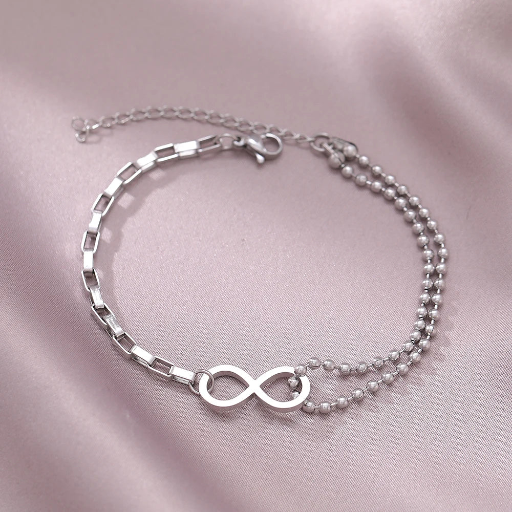 Gold or Silver Infinity Bracelet silver
