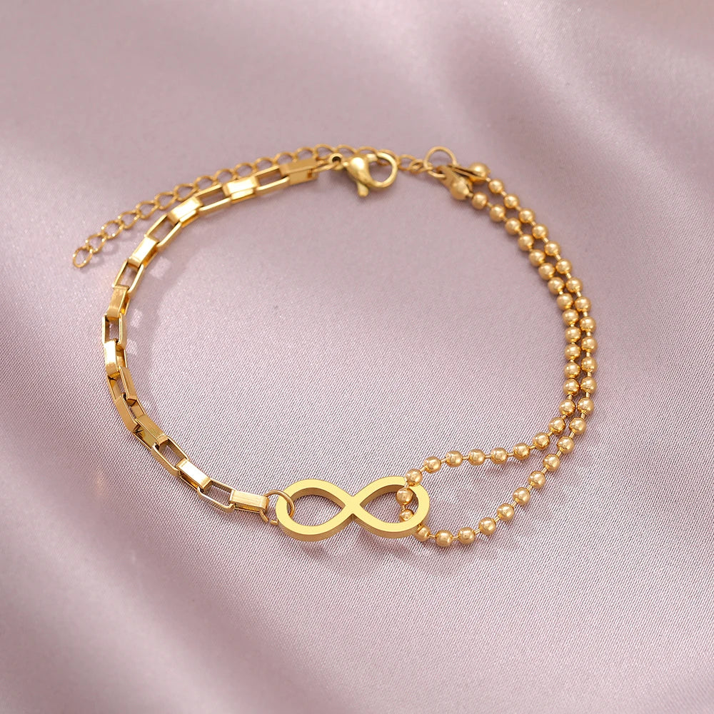 Gold or Silver Infinity Bracelet gold