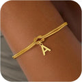 Initial and bow bracelet a