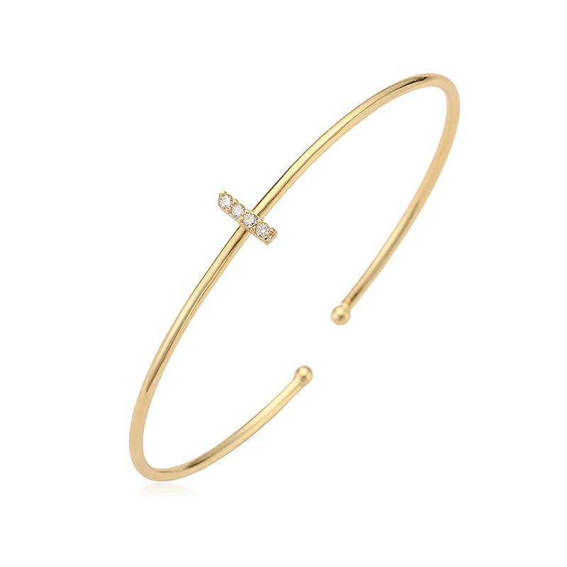 Minimalist initial bracelet i
