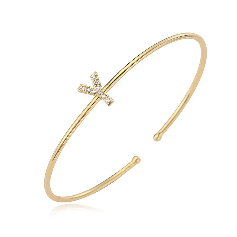 Minimalist initial bracelet y