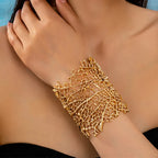 Wide Coral Women’s Bracelet gold